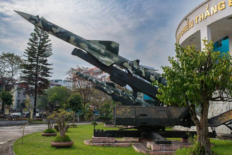 The museum displays a vast collection of air defense weapons