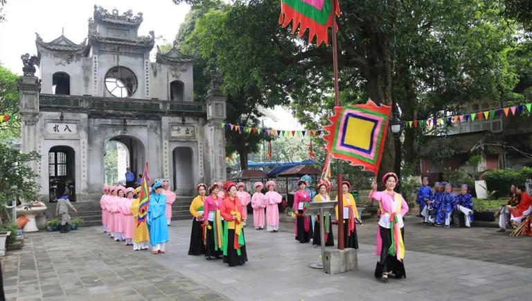 The most notable festival is held annually in the second lunar month, drawing thousands of visitors from all over the region.