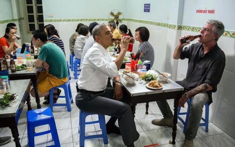 U.S. President Barack Obama dined here with Anthony Bourdain in 2016