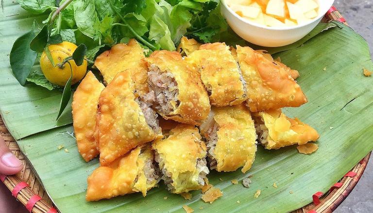 Banh Goi is a traditional Vietnamese snack that is particularly popular in Hanoi. 