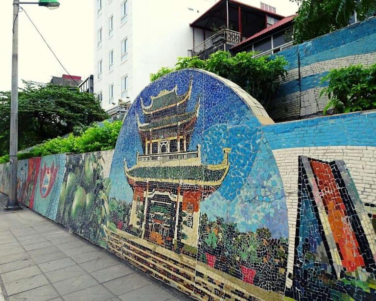 Many parts of the mural are inspired by Vietnamese folklore and mythology