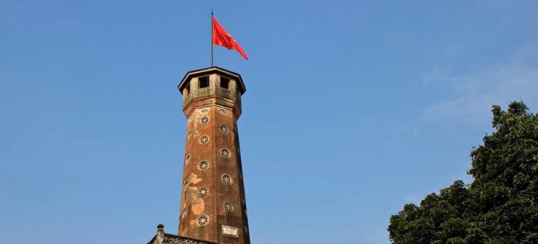 At its peak, the Hanoi Flag Tower reaches 33.4 meters in height.