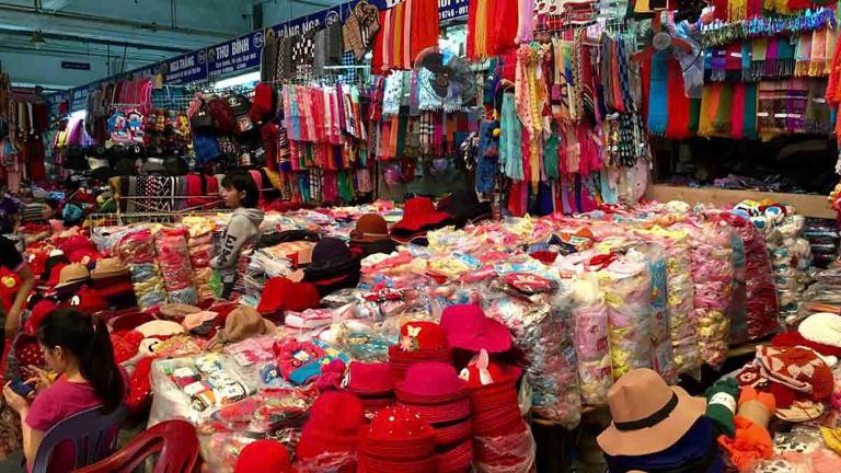 The heart of shopping in Hanoi can be found at Dong Xuan Market