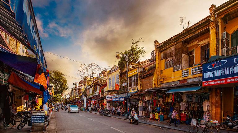 Hanoi Old Quarter, a labyrinth of bustling streets brimming with history and character.