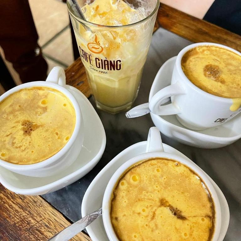 This is the famous egg coffee that continues to attract locals and tourists alike.