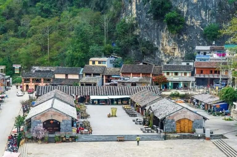 The Old Quarter, where remains of French colonial architecture mixed with native Vietnamese dwellings