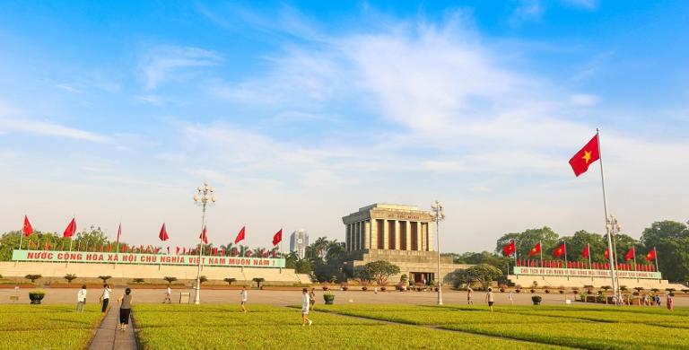 Ba Dinh Square, where Ho Chi Minh declared Vietnam’s independence on September 2, 1945.