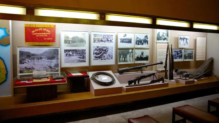 The museum presents a comprehensive collection of historical records and images