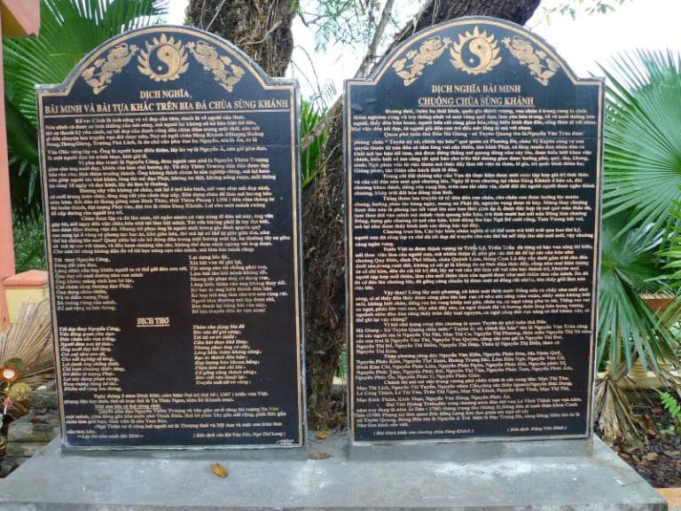 The stone stele at Sung Khanh Pagoda offers insights into the Tran dynasty.