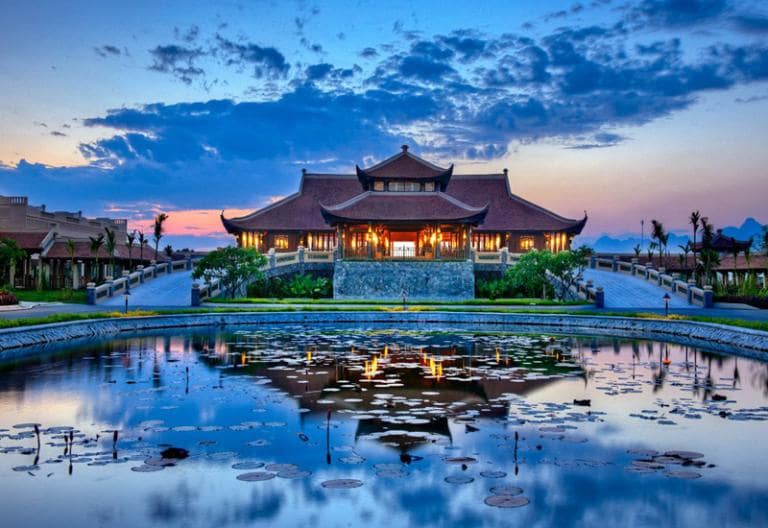 A lotus-themed courtyard where pilgrims meditate and celebrate seasonal festivals.