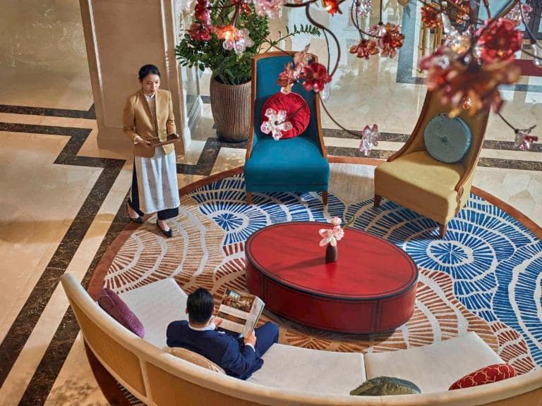 The design of Grand Mercure Hanoi stands out with its elegant blend of modern luxury and local cultural elements