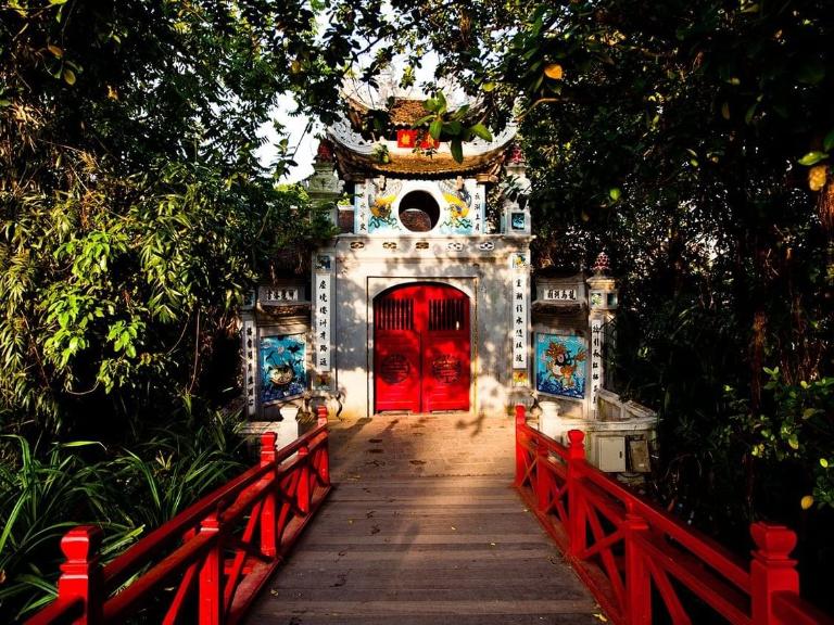 Ngoc Son Temple is situated on a small island in Hoan Kiem Lake and dates back to the 18th century.