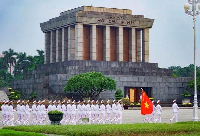 Ba Dinh Square is the site where President Ho Chi Minh declared Vietnam's independence in 1945.