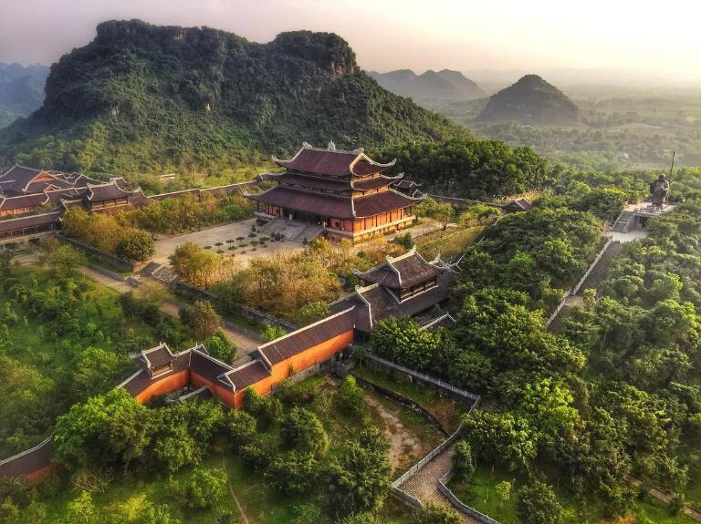 Experience Bai Dinh Pagoda, the largest pagoda complex in Southeast Asia, with a 13-meter-tall bronze Buddha.