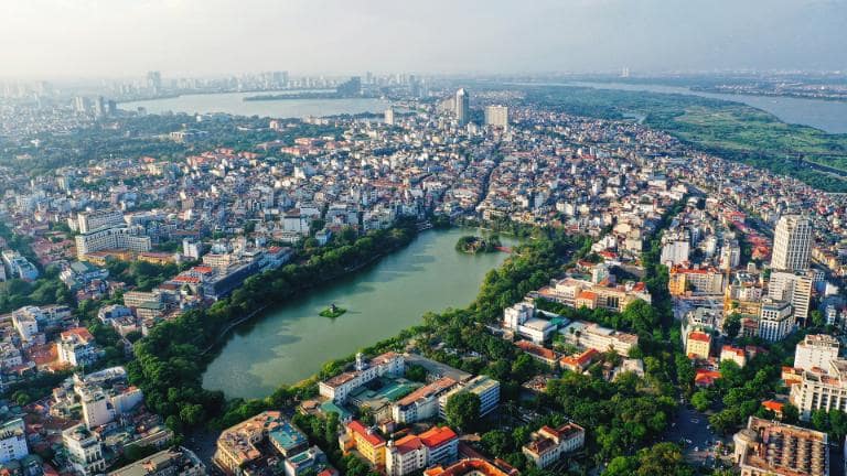 The name "Hanoi" means "Inside the Rivers", reflecting its location between the Red and Duong Rivers.