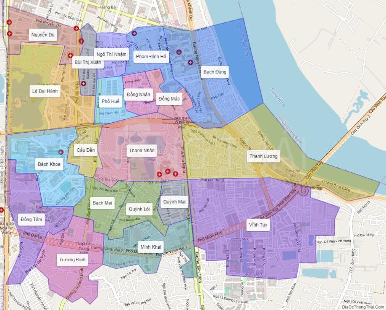 Hoang Mai District covers 41.04 km², blending 2 lakeside parks with growing residential areas.