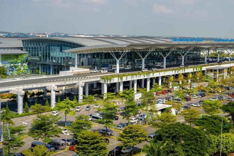 Noi Bai International Airport is one of the largest airports in Northern Vietnam.