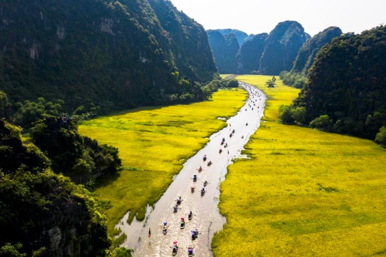 About 100 km south of Hanoi, Tam Coc's dramatic karsts and rice fields make it a must-see UNESCO site.