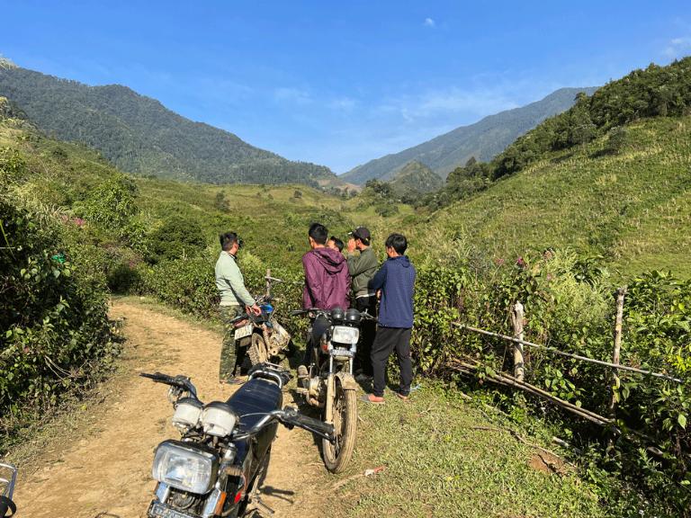 The 20-kilometer trail to Lung Cung requires a guide for safety and familiarity with terrain.