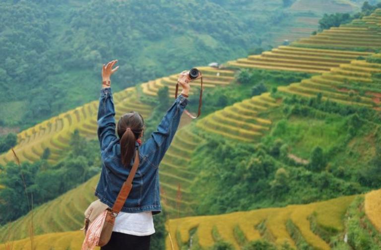 The harvest season attracts the most visitors to Mu Cang Chai, offering picturesque views of rice fields.