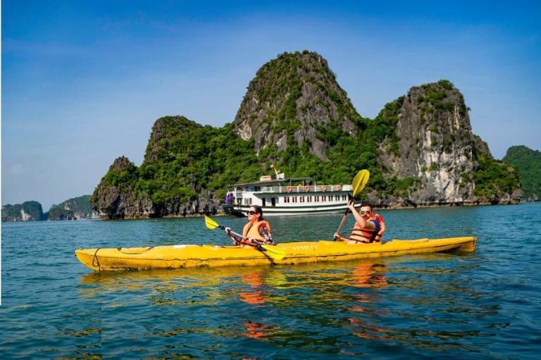 Kayaking in Halong Bay