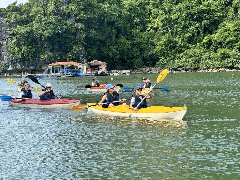 Kayaking in Halong Bay