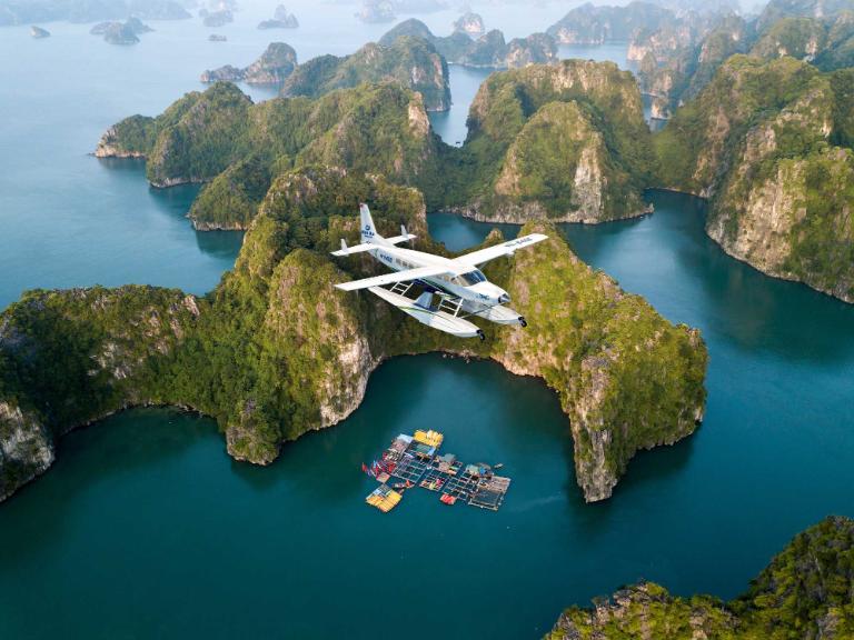 Seeing Halong Bay from Seaplane 