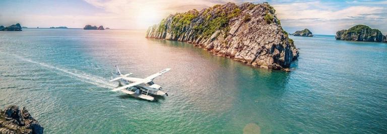 Seeing Halong Bay from Seaplane 