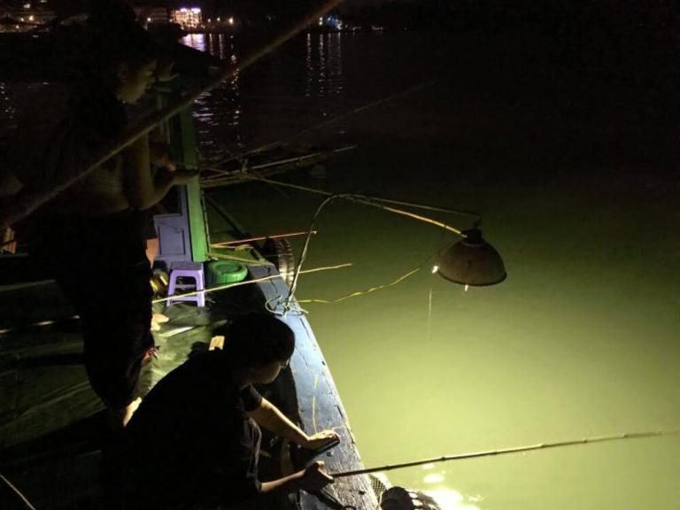 Squid Fishing in Halong Bay