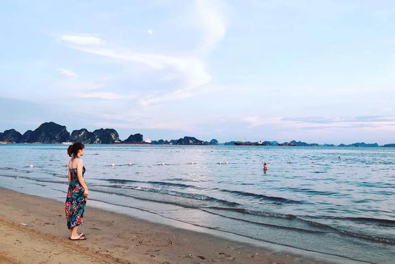 Swimming in Halong Bay