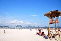 Swimming in Halong Bay