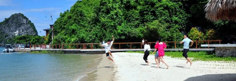 Swimming in Halong Bay