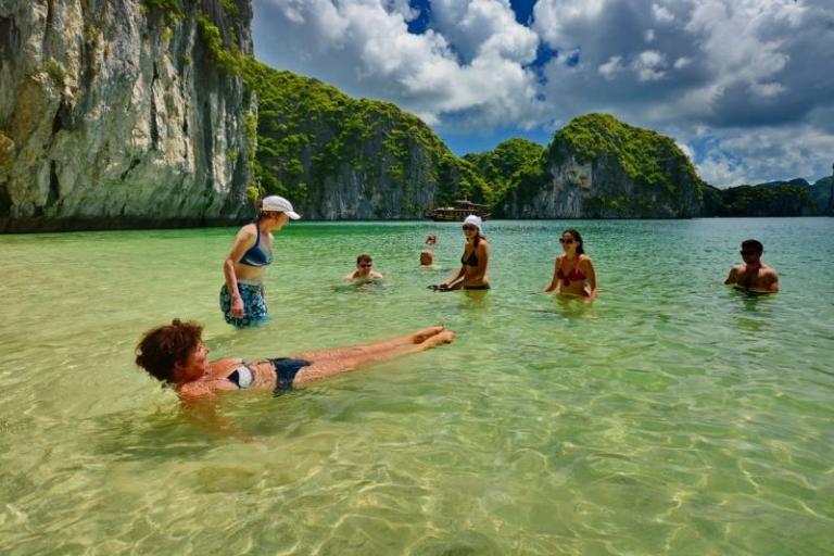 Swimming in Halong Bay